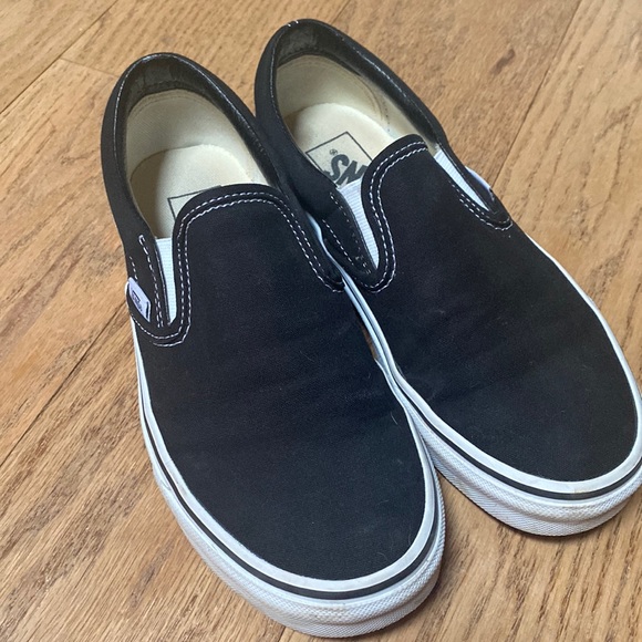 Black Slip On Vans - Picture 1 of 4